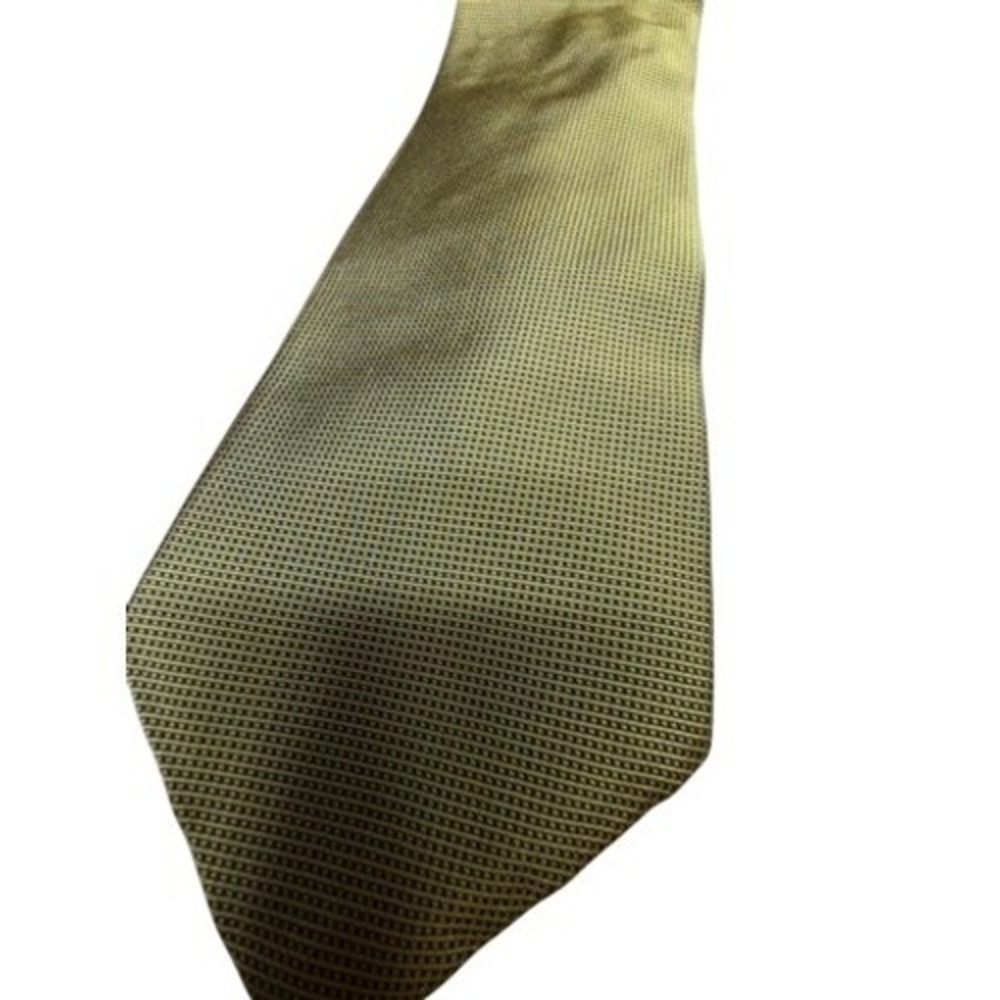 "Lauren Ralph Lauren" Silk Tie Mens Gold Micro Dot Business Formal Necktie